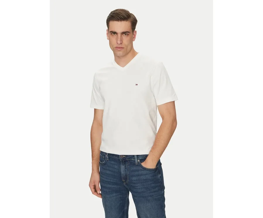 obrazek 1 Tommy Hilfiger T-Shirt Essential V-Neck Tee MW0MW39249 Biały Regular Fit