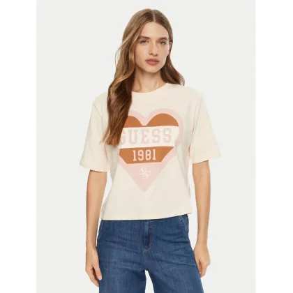 Zdjęcie Guess T-Shirt V5RI01 I3Z14 Écru Regular Fit