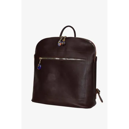 Zdjęcie Elegancki plecak skórzany w kolorze brązu - Terrida
