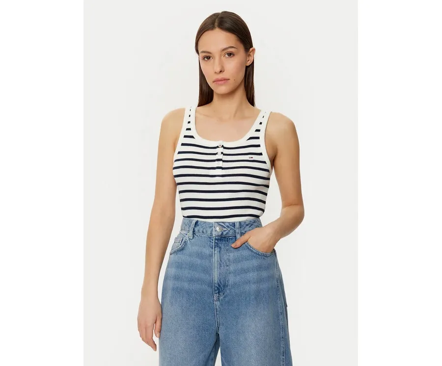 obrazek 1 Tommy Jeans Top DW0DW19492 Kolorowy Slim Fit