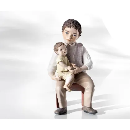 Zdjęcie Figurka przedstawiająca ojca z dzieckiem - Sibania