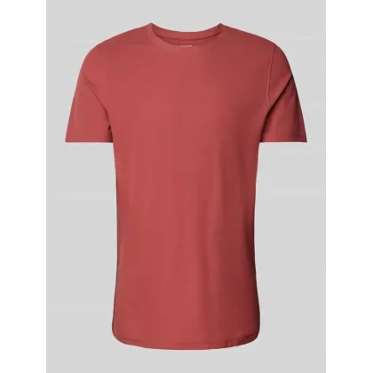 Zdjęcie T-shirt z prążkowanym okrągłym dekoltem