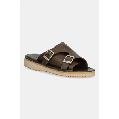 Zdjęcie Fracap klapki skórzane Sandals kolor zielony D110
