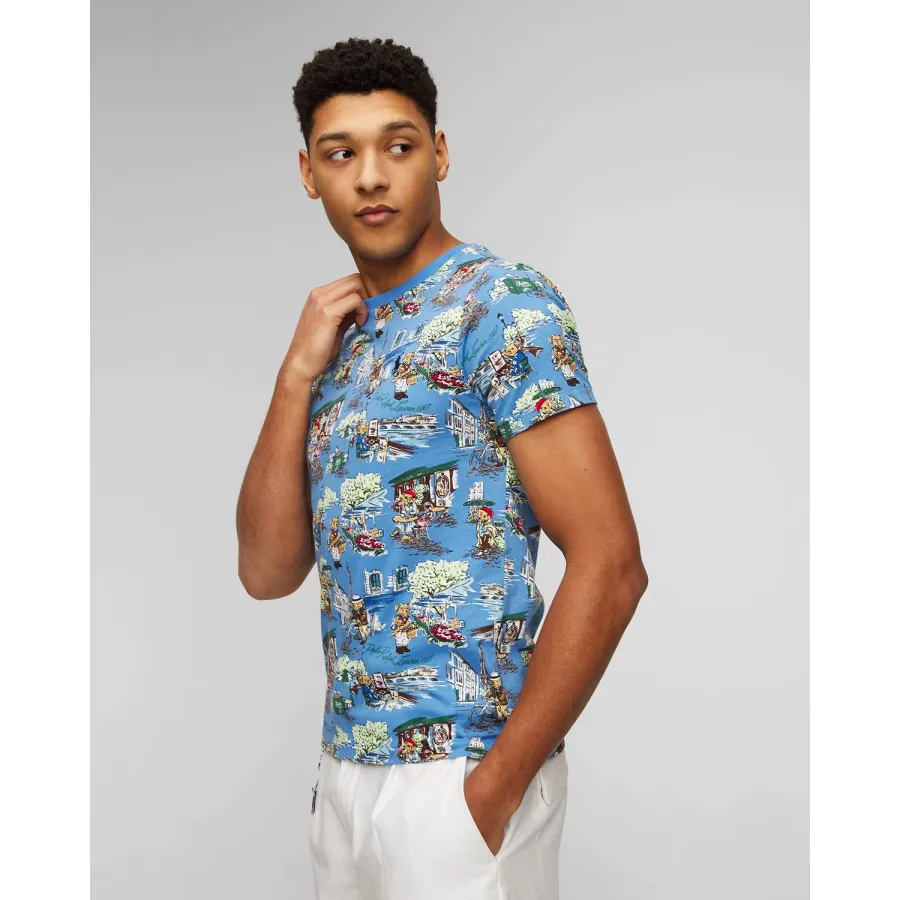 obrazek 1 Niebieski T-shirt Męski Polo Ralph Lauren