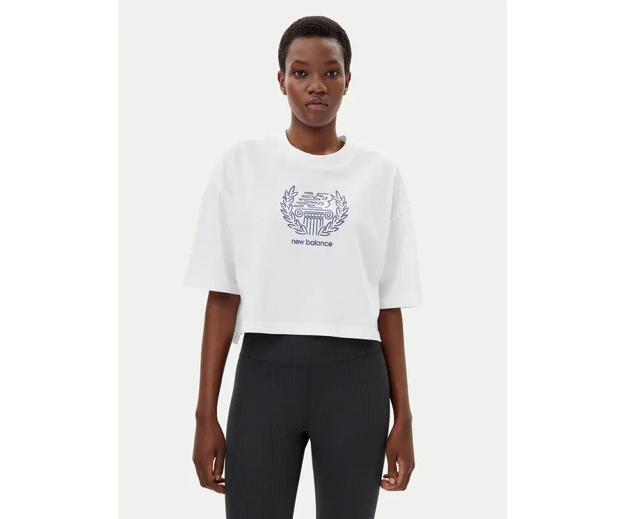 obrazek 1 New Balance T-Shirt WT51935 Biały Oversize