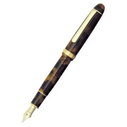 Picture Luxurious Celluloid Tortoise Fountain Pen