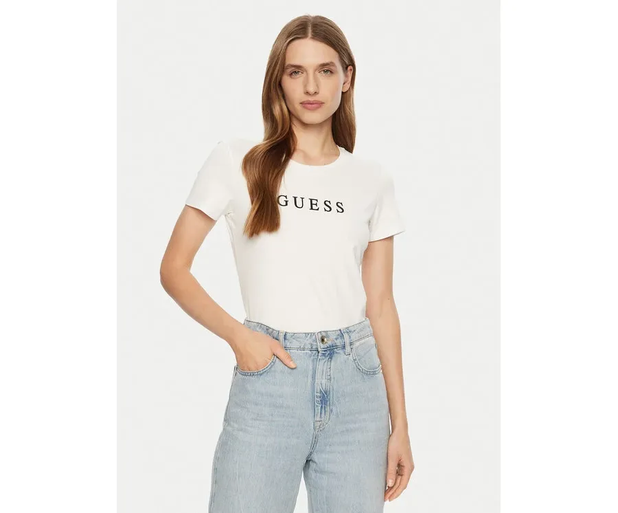 obrazek 1 Guess T-Shirt O5RI01 KBBU1 Biały Slim Fit