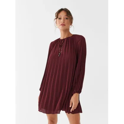 Zdjęcie Liu Jo Sukienka codzienna MF3399 T0414 Bordowy Relaxed Fit