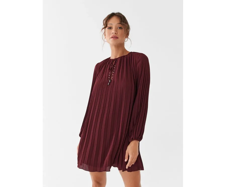 obrazek 1 Liu Jo Sukienka codzienna MF3399 T0414 Bordowy Relaxed Fit