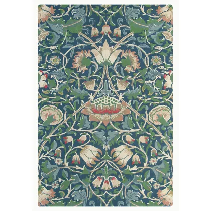 Zdjęcie Stylowy zielono niebieski dywan w kwiaty - LODDEN INDIGO MINERAL 27808