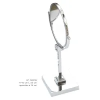 Zdjęcie Lusterko stołowe z powiększeniem (2×) z mosiądzu krome z elementami Swarovskiego - Il Paralume Marina