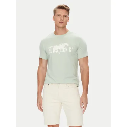 Zdjęcie Mustang T-Shirt Austin 1016492 Zielony Regular Fit