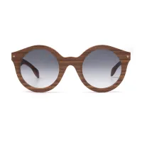 Picture Oak, round glasses for women - Legno Light