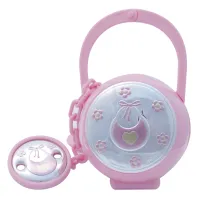 Picture Stylish case and pacifier holder Bib with heart 7x11x6 cm