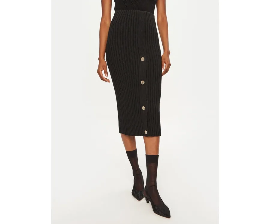 obrazek 1 ViCOLO Spódnica midi 55017S Czarny Slim Fit