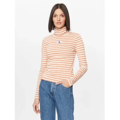 Zdjęcie Calvin Klein Jeans Golf J20J222246 Pomarańczowy Slim Fit