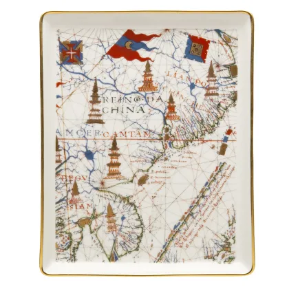 Zdjęcie Porcelanowa unikatowa taca Makau z kolekcji Róża Wiatrów - Vista Alegre