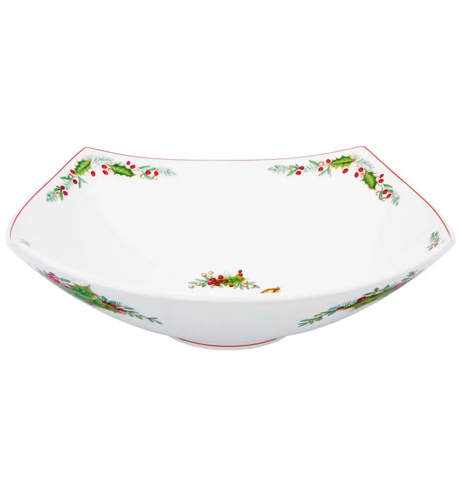 picture 1 Porcelain large square salad bowl from the Christmas Magic collection - Vista Alegre
