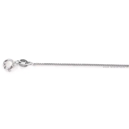 Zdjęcie Klasyczny łańcuszek unisex w białym złocie (60 cm)