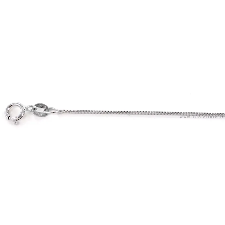 obrazek 1 Klasyczny łańcuszek unisex w białym złocie (60 cm)