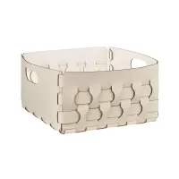 Picture Stylish Dubai basket 35x35xH20 cm with woven walls in vanilla color