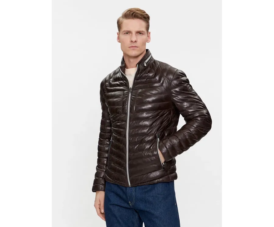 obrazek 1 Milestone Kurtka skórzana Malik 991019 60215 Brązowy Regular Fit