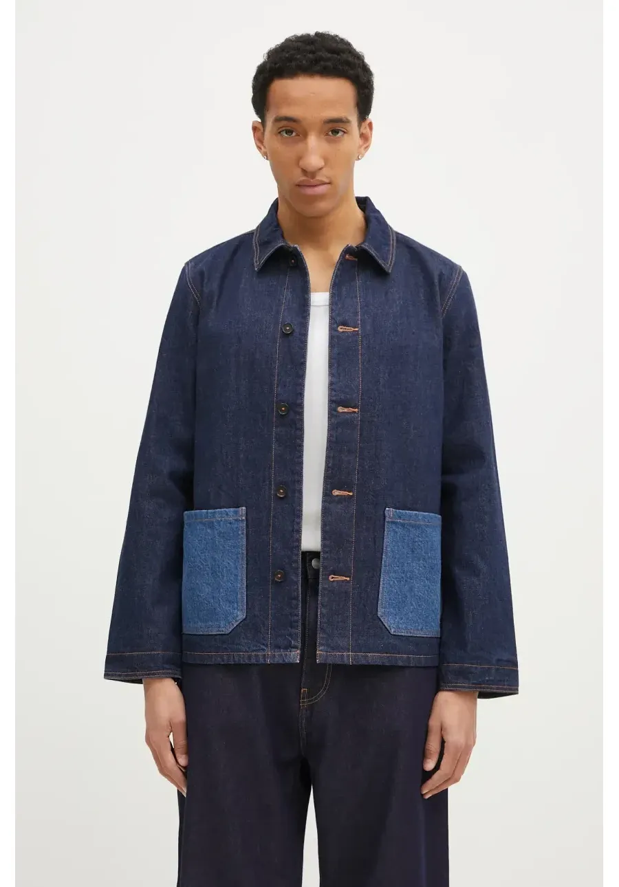 obrazek 1 A.P.C. kurtka jeansowa Veste Anthonin męska kolor granatowy przejściowa COHDM-M02967