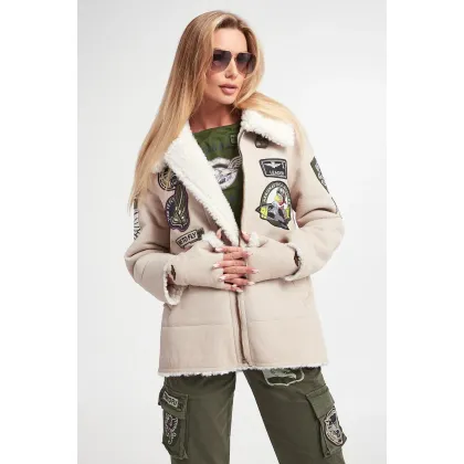 Zdjęcie Kożuch + rękawiczki damskie AERONAUTICA MILITARE Aeronautica Militare