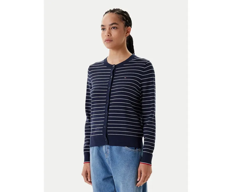 obrazek 1 Tommy Hilfiger Kardigan WW0WW42370 Granatowy Regular Fit