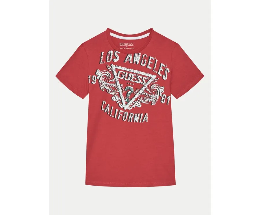 obrazek 1 Guess T-Shirt L5RI00 K8HM4 Czerwony Regular Fit