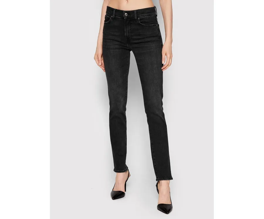 obrazek 1 7 For All Mankind Jeansy Roxanne JSWXC320LB Czarny Slim Fit