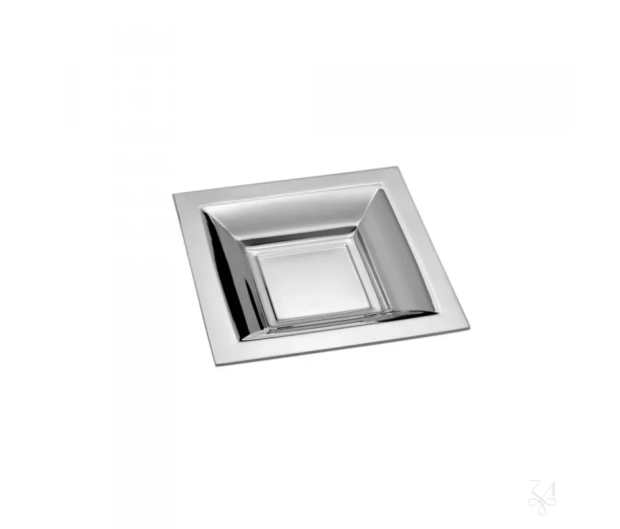 picture 1 Stylish square silver basket with a modern design - Zaramella Argenti