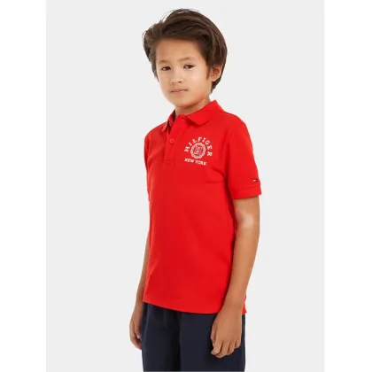 Zdjęcie Tommy Hilfiger Polo Monotype KB0KB08801 Czerwony Regular Fit