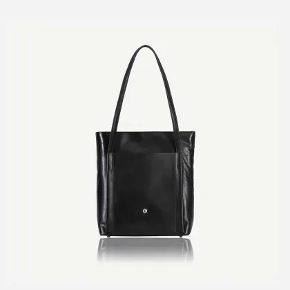 Zdjęcie Piękna stylowa damska torebka na zakupy w kolorze czarnym