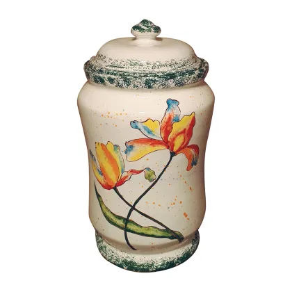 Picture Italian vase with stylized tulips
