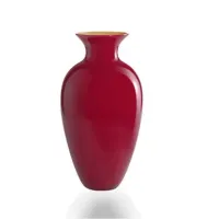 Picture Red glass vase made of Murano glass