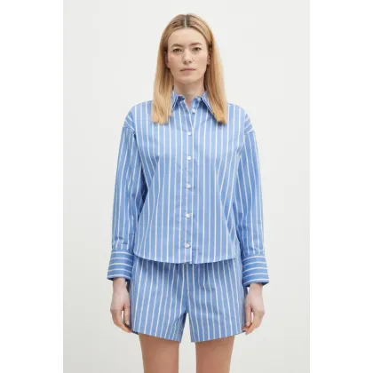 Zdjęcie Axel Arigato koszula Tailor Striped Shirt damska kolor niebieski relaxed z kołnierzykiem klasycznym A2869001