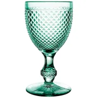 Picture Set of four Bicos Verde water goblets in mint green - Vista Alegre