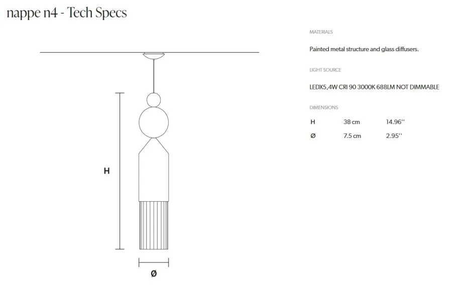 obrazek 2 Nowoczesna lampa wisząca NAPPE N4
