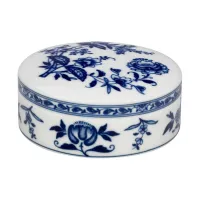 Picture Large round porcelain container with Margão decorations inspired by