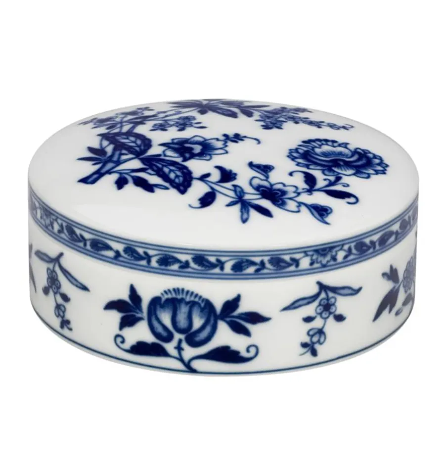 obrazek 1 Duży okrągły porcelanowy pojemnik z dekoracjami Margão inspirowanymi porcelaną „India Company” - Vista Alegre