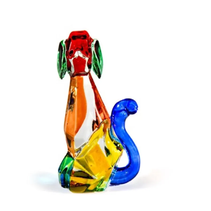 obrazek 1 Kolorowa figurka psa wykonana ze szkła murano