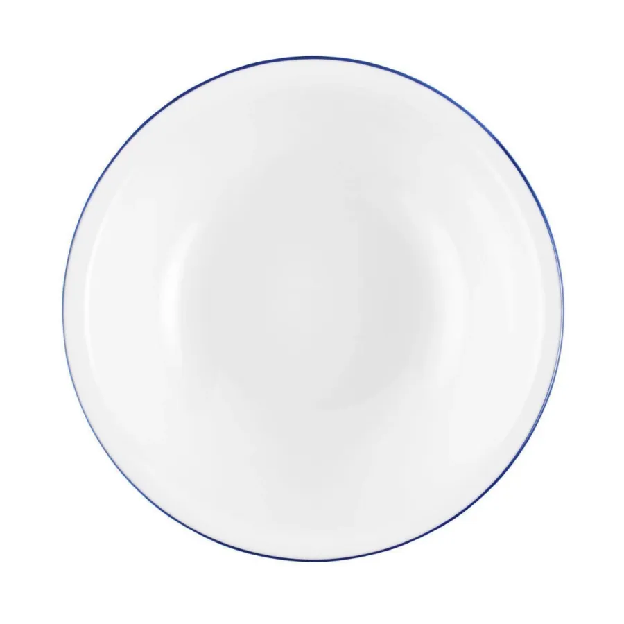 obrazek 2 Porcelanowa biała okrągła miska deserowa 13 cm z niebieską obwódką - Seltmann Weiden