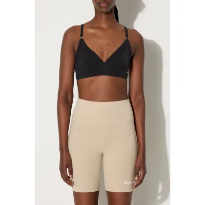 Zdjęcie Converse szorty damskie kolor beżowy z nadrukiem high waist 10024539.A02-BEACHSTONE