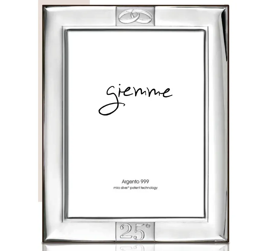 obrazek 1 Unikalna srebrna ramka na zdjęcia 13х18 cm nawiązująca do 25 rocznicy ślubu