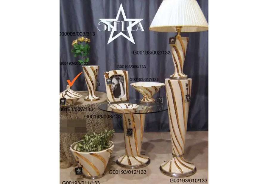 obrazek 1 Wspaniałe ceramiczne pudełko w kolorze beżowo-złotym