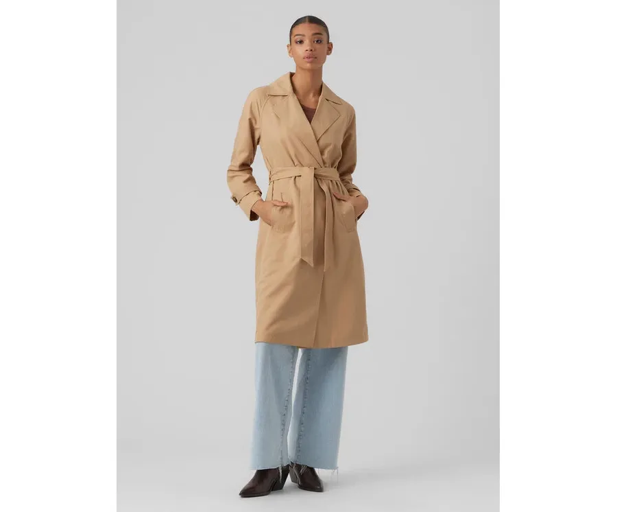 obrazek 1 Vero Moda Trencz Lou 10257581 Beżowy Regular Fit