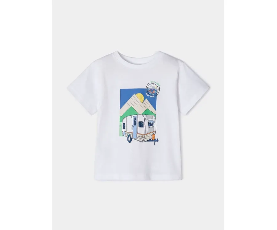 obrazek 1 Mayoral T-Shirt 3004 Biały Regular Fit
