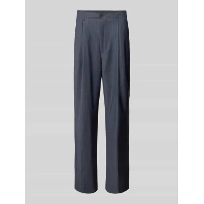 Zdjęcie Spodnie o kroju regular fit z zakładkami w pasie i szlufkami na pasek model ‘RAVN’