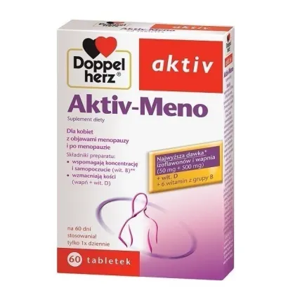 Zdjęcie Doppelherz Aktiv Aktiv-Meno, Preparat łagodzący objawy menopauzy, Tabletki DOPPELHERZ